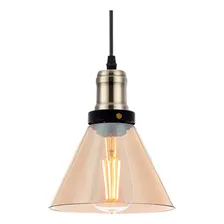 Lustre Pendente Blumenau Vintage Cone Âmbar E27 Bivolt Foto mini 1