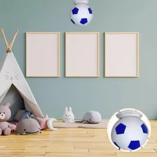 Lustre Pendente Bola De Futebol 20x20 Azul Foto mini  2