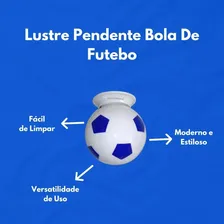 Lustre Pendente Bola De Futebol 20x20 Azul Foto mini  3