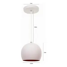 Lustre Pendente Bolinha Branco Lustre Sala Quarto Balcões Foto mini 3