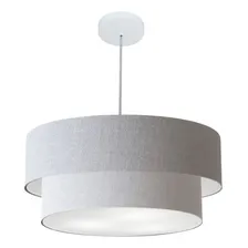 Lustre Pendente Cilíndrico Vivare Md-4356 Cúpula Tec 55x50cm Foto  mini 1