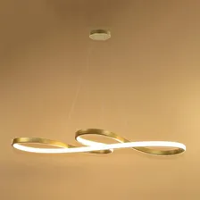 Lustre Pendente Led Infinito 3 Em 1 Hall De Entrada Recepçao Foto mini 4