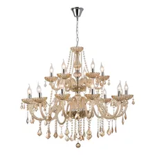 Lustre Pendente Maria Tereza Cristais 18 Braços Champanhe 110V/220V (Bivolt) Foto mini 1