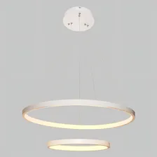Lustre Pendente Moderno Anéis Led 40w 2 Arcos Branco St549 110V/220V (Bivolt) Foto mini  3