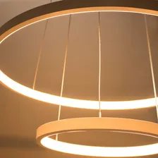 Lustre Pendente Moderno Anéis Led 40w 2 Arcos Branco St549 110V/220V (Bivolt) Foto mini  2