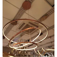 Lustre Pendente Moderno Anéis Led 89w 3 Arcos Cobre Full Foto mini  2
