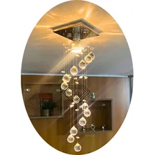 Lustre Pendente Moderno Para Lateral De Cama Ou Lavabos 1,20 Cor Prateado Bivolt 127 220 Base Do Lustre Quadrada Foto mini 1