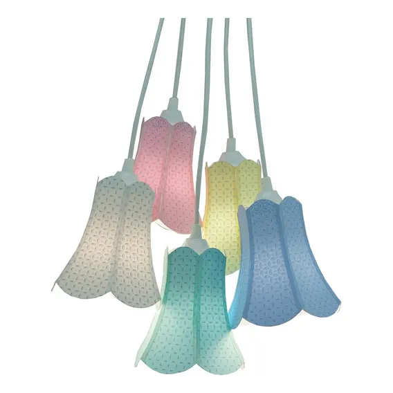 Lustre Pendente Paris Arabescos Cores Suaves Foto 1
