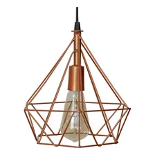 Lustre Pendente Piramide Duplo - Cobre Foto mini  2