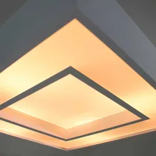Lustre Pendente Quadrado Branco/preto 60x60 8 E27 St4541 Estrutura Branco Foto mini 3