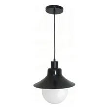 Lustre Pendente Saturno Com Globo Leitoso 728 Preto 110V/220V Foto mini 1