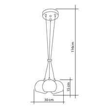 Lustre Pendente Startec Orbit 3 Cromado E27 Bivolt 110V/220V Foto mini  2