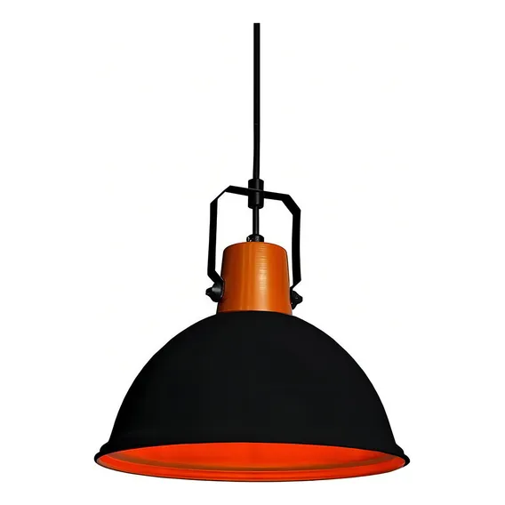 Lustre Pendente Taschibra Factory P Bivolt Preto E27 110V/220V Foto 1