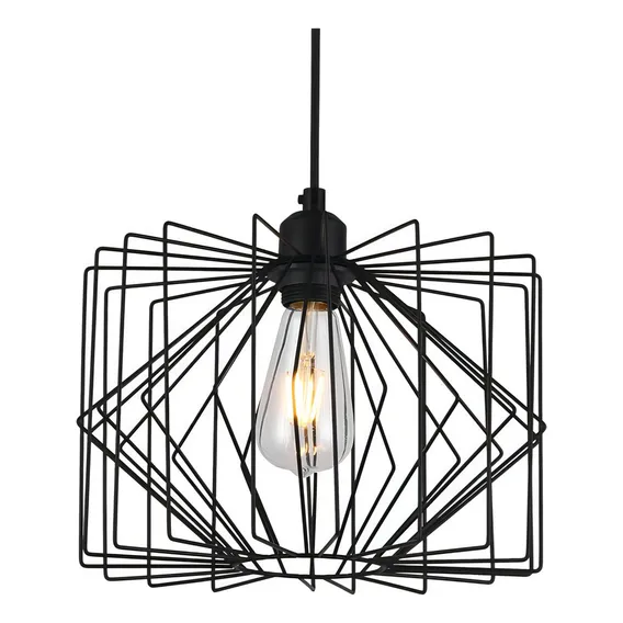 Lustre Pendente Taschibra Ilusion M E27 Bivolt Preto Foto 1