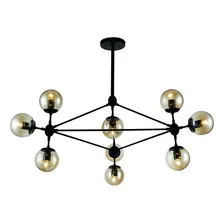 Lustre Pendente Volans Preto Contemporâneo 110V/220V Foto mini 2