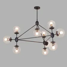 Lustre Pendente Volans Preto Contemporâneo 110V/220V Foto mini 1