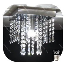 Lustre Plafon Cristal Cadore Legítimo C20 20x20cm- 2 Modelos Cor Prateado 110V/220V Foto  mini 1