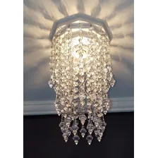 Lustre Plafon Cristal De AcrÃlico 17x27 Cm Sala Hall - Gaby Estrutura Transparente Bivolt Foto mini 3