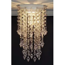 Lustre Plafon Cristal De AcrÃlico 17x27 Cm Sala Hall - Gaby Estrutura Transparente Bivolt Foto mini 1