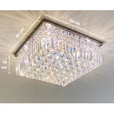 Lustre Plafon De Cristal Legítimo, Base 42x42 Cm Foto mini 2