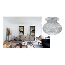 Lustre Plafon Luminaria Vintage Drops Vidro Paraquedas Foto mini  2