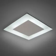 Lustre Sobrepor Iluminação Decorativa Luz Indireta 35x35cm Cor Branco 110V/220V (Bivolt) Foto mini 4