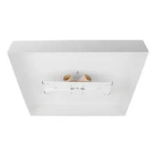 Lustre Sobrepor Iluminação Decorativa Luz Indireta 35x35cm Cor Branco 110V/220V (Bivolt) Foto mini  3