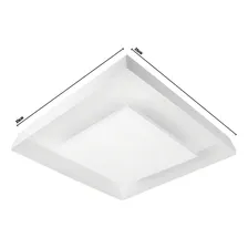 Lustre Sobrepor Iluminação Decorativa Luz Indireta 35x35cm Cor Branco 110V/220V (Bivolt) Foto  mini 1
