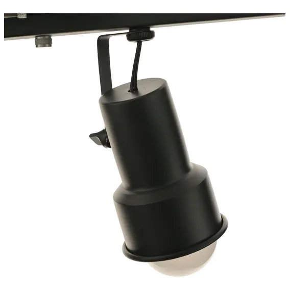 Lustre Spot Trilho Alumínio Preto Triplo 3 Direcionável E27 Foto 1