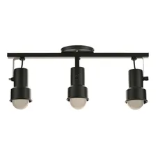Lustre Spot Trilho Alumínio Preto Triplo 3 Direcionável E27 Foto mini  3