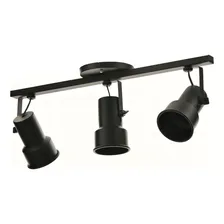 Lustre Spot Trilho Alumínio Preto Triplo 3 Direcionável E27 Foto mini 4