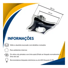 Lustres Plafons Capela - Quarto, Sala, Cozinha 258p Cor Preto 110V 220V (Bivolt) Foto mini 4