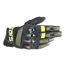 Luva Alpinestars Couro Halo Forest Preto Amarelo Tamanho L Foto mini 1