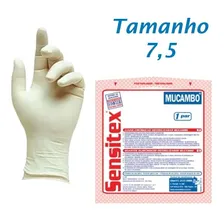 Luva Cirurgica Mucambo Sensitex 7.5 Látex Pó 10 Unidades Cor Natural Foto mini 3