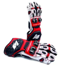 Luva Couro Motoqueiro Esportiva Racing Rabbit Sr2 Cor Vermelho Tamanho G Foto mini 3
