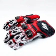 Luva Couro Motoqueiro Esportiva Racing Rabbit Sr2 Cor Vermelho Tamanho G Foto mini 2
