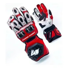 Luva Couro Motoqueiro Esportiva Racing Rabbit Sr2 Cor Vermelho Tamanho G Foto mini 1