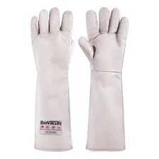 Luva Cozinha Industrial Retardante À Chamas Kombat Heat 5 Dedos 45 Cm Alta Temperatura Anti-chama Calor Forno Rio Valley Cor Branco Foto mini 1