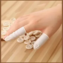 Luva De Dedo Dedeira Látex Manicure Cozinha Estética Kit 100 Foto mini 4