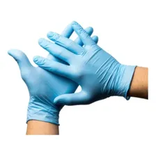Luva Descartável NitrÃlica Azul Tam G Com100 Unid Sem Pó Foto mini 3