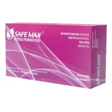 Luva Descartável Nitrílica Rosa S/pó C/100 -safemax/supermax Tamanho Xp Foto  mini 1