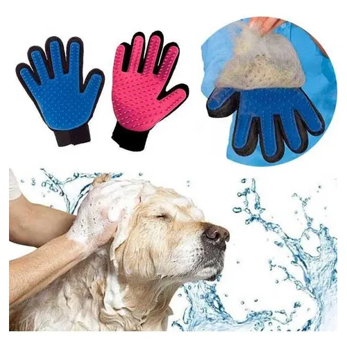 Luva Escova Tira Pêlos Pets Cães & Gatos Foto 1