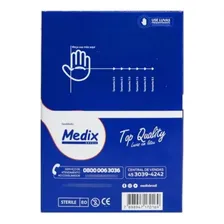 Luva Estéril Cirúrgica C/ Pó 7.5 Kit C/ 50 Pares - Medix Cor Branco Foto mini 2