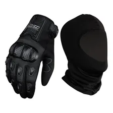 Luva Feminina Motociclista X11 Blackout Preta + Touca Ninja Tamanho P Foto mini 1