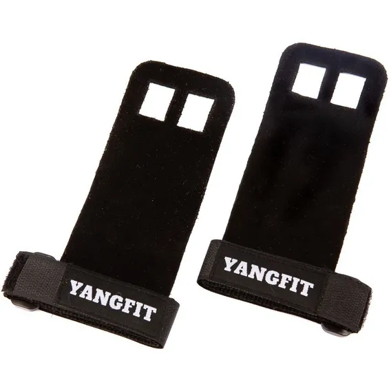 Luva Hand Grip Couro Para Pull Up Musculação Yangfit Tamanho G - Par Foto 1