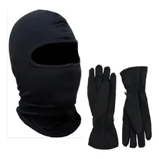 Luva ImpermeƔvel + Touca Ninja Balaclava Moto Frio Chuva Cor Preto Tamanho Un Foto mini 1