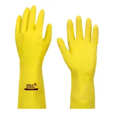 Luva Latex Multiuso Slim Amarela Volk (24 Pares) Foto mini 1