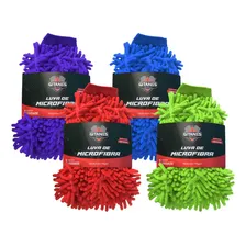 Luva Microfibra Anti Risco P/ Limpeza Automotiva Lavar Carro Foto  mini 1