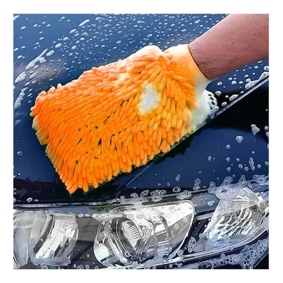 Luva Microfibra Dupla Face Lavagem Automotiva Sem Riscar Foto 1