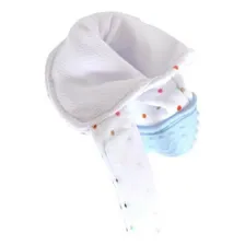 Luva Mordedor Bebê Luvinha Silicone - Azul Foto mini  3